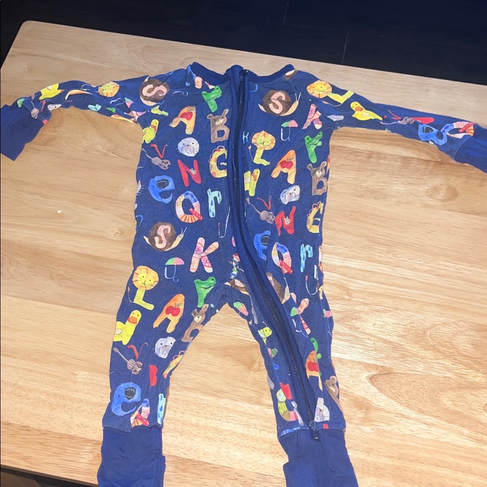 Little Sleepies Alphabet Kids One Piece